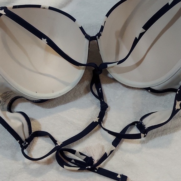 Lovely Adore Me American Flag Two Piece Bikini Size Bottom XL Top 38 D - Picture 9 of 11